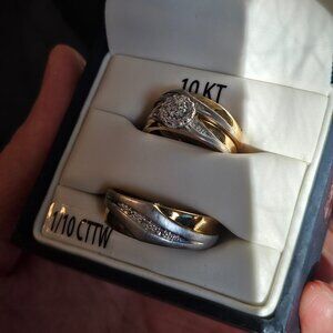 New 10kt diamond couple ring